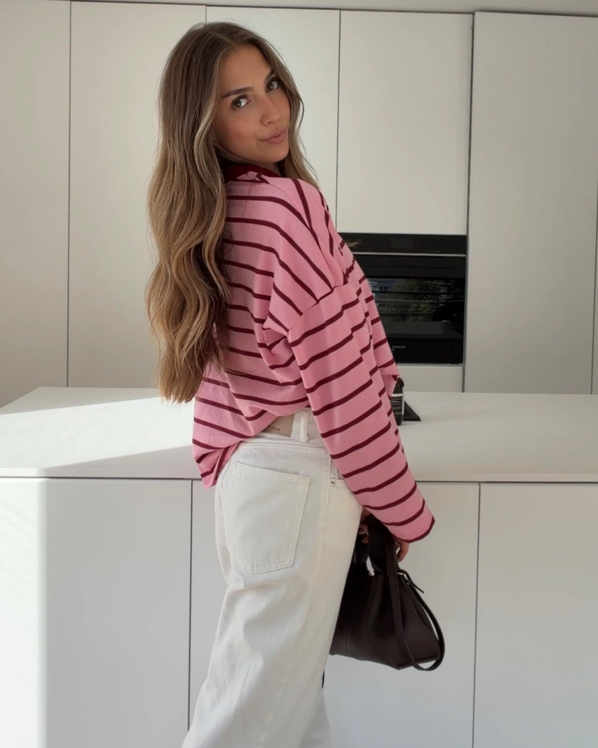 STRIPED LONGSLEEVE PINK PINK – Rosa | avenuegirls.de Damenmode