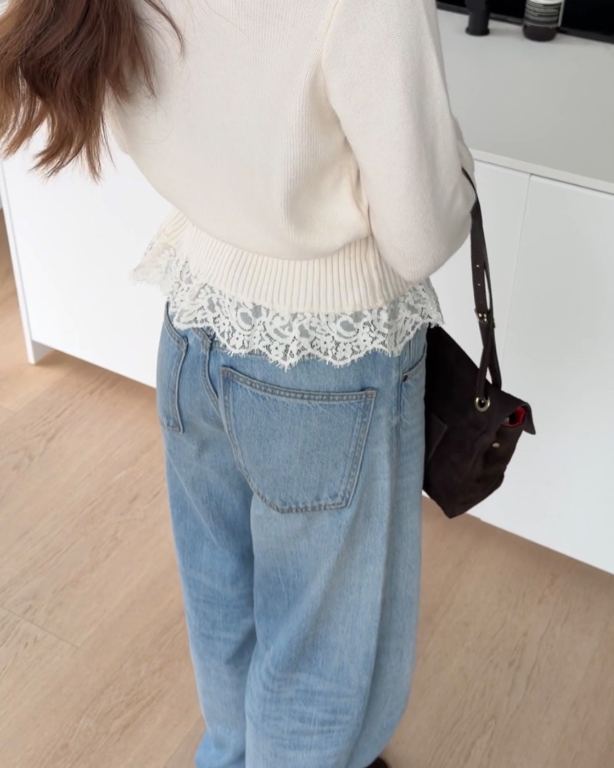 LACE CARDIGAN CREAM – Creme | avenuegirls.de Damenmode