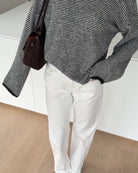 SOFT SMALL STRIPED PULLOVER BLACK-WHITE – Schwarz-Weiß | avenuegirls.de Damenmode