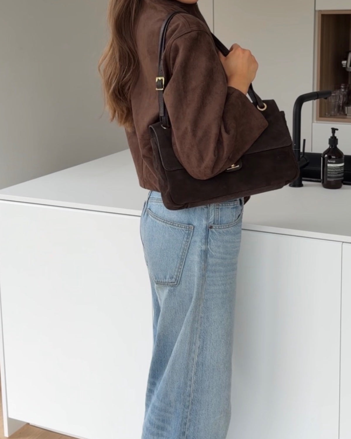 FAUX SUEDE JACKET BROWN – Braun | avenuegirls.de Damenmode