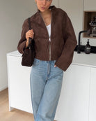 FAUX SUEDE JACKET BROWN – Braun | avenuegirls.de Damenmode