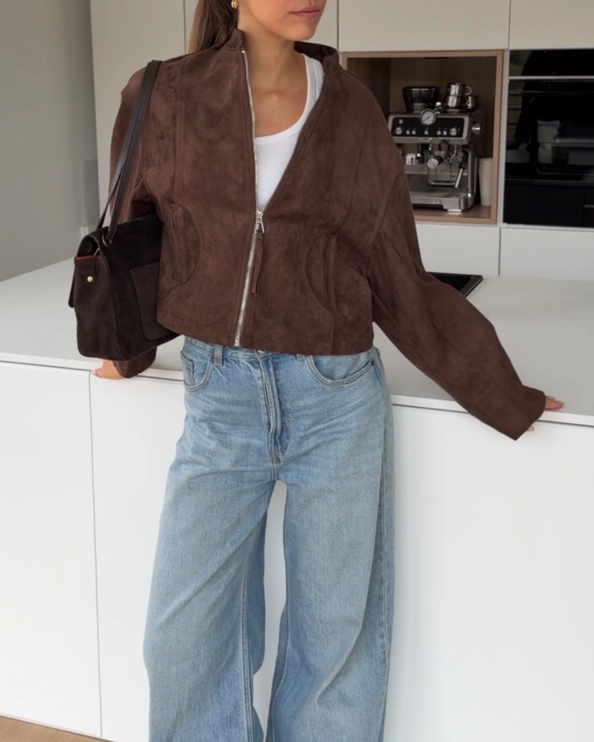 FAUX SUEDE JACKET BROWN – Braun | avenuegirls.de Damenmode