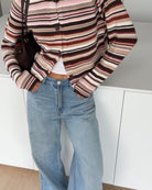 COLORFUL CARDIGAN BROWN-PINK – Braun-Rosa | avenuegirls.de Damenmode