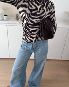 ZEBRA LONGTOP BLACK-WHITE – Schwarz-Weiß | avenuegirls.de Damenmode