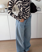 ZEBRA LONGTOP BLACK-WHITE – Schwarz-Weiß | avenuegirls.de Damenmode