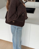 ECHTLEDER HANDBAG DARK BROWN – Dunkelbraun | avenuegirls.de Damenmode