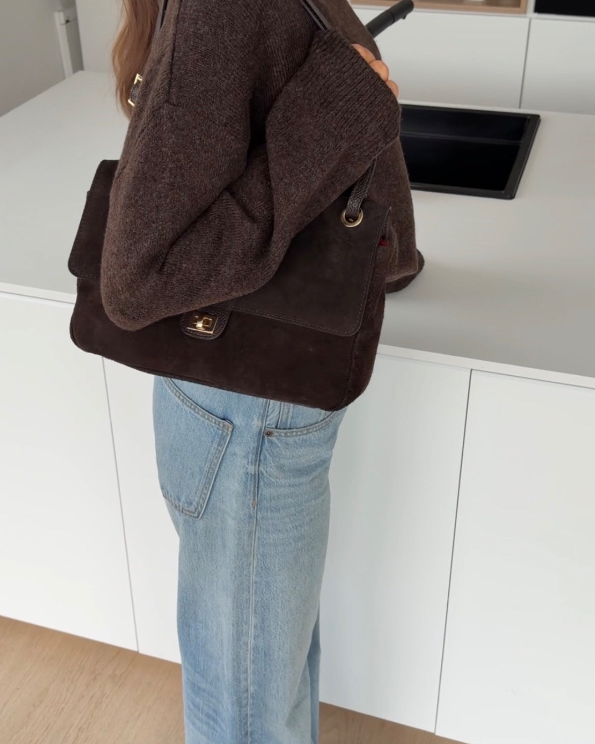 ECHTLEDER HANDBAG DARK BROWN – Dunkelbraun | avenuegirls.de Damenmode